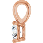 14K Rose 1/10 CT Lab-Grown Diamond Pendant