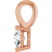 14K Rose 1/10 CT Lab-Grown Diamond Pendant