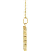 14K Yellow Hamsa Hand Tarot 16-18" Necklace