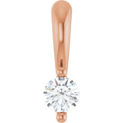 14K Rose .03 CT Lab-Grown Diamond Pendant