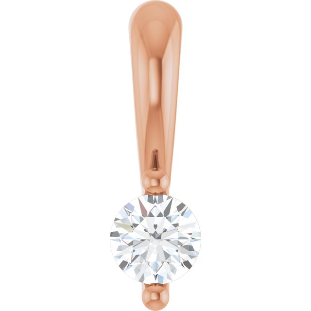 14K Rose .03 CT Lab-Grown Diamond Pendant