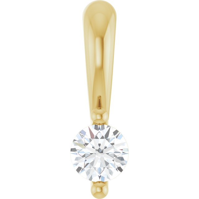 14K Yellow .03 CT Lab-Grown Diamond Pendant
