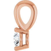 14K Rose .03 CT Lab-Grown Diamond Pendant