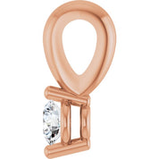 14K Rose .03 CT Lab-Grown Diamond Pendant