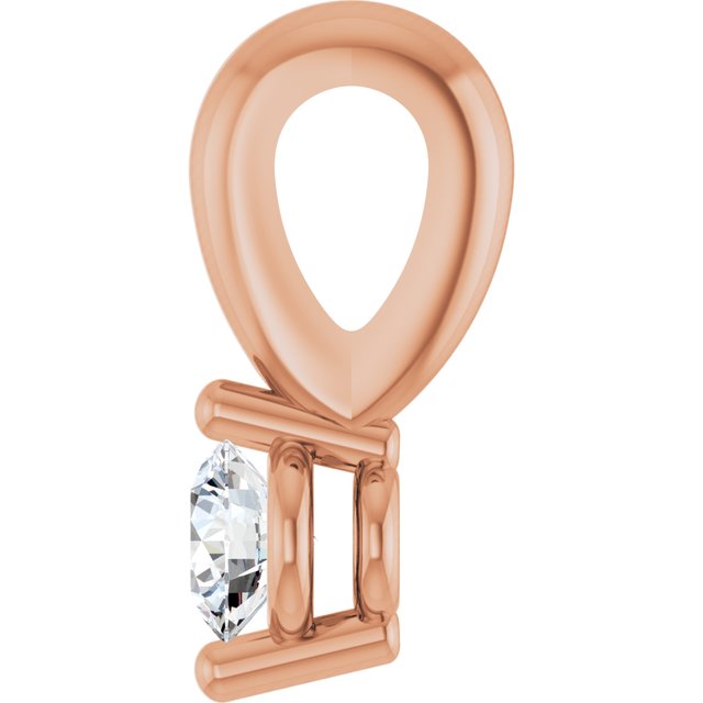 14K Rose .03 CT Lab-Grown Diamond Pendant