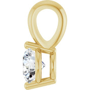 14K Yellow 1/4 CT Lab-Grown Diamond Pendant