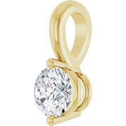 14K Yellow 1/4 CT Lab-Grown Diamond Pendant