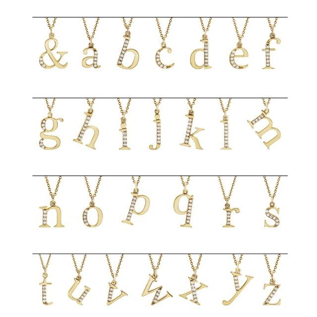 14K Rose .03 CTW Natural Diamond Lowercase Initial Q 16" Necklace