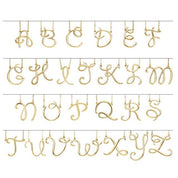 14K Yellow Script Initial J 16" Necklace