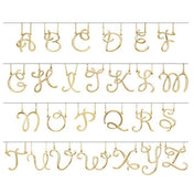 14K Yellow Script Initial K 16" Necklace