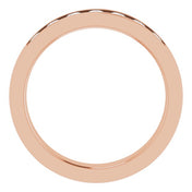 14K Rose 5/8 CTW Natural Diamond Band