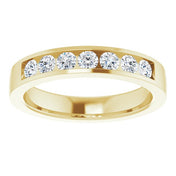 14K Yellow 5/8 CTW Natural Diamond Band