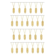14K Yellow .05 CT Natural Diamond Initial Necklace 16-18" Length