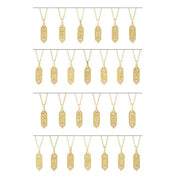 14K Yellow .05 CT Natural Diamond Initial Necklace 16-18" Length