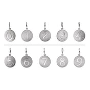 Sterling Silver .005 CT Natural Diamond Numeral 1 Charm