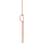 14K 1/6 CTW Lab-Grown Diamond Vertical Bar Necklace 16-18"
