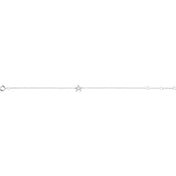 14K White 1/10 CTW Natural Diamond Initial A 6-7" Bracelet