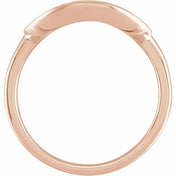 14K Rose .08 CTW Natural Diamond Initial X Ring
