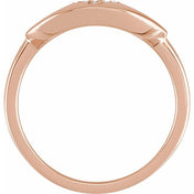 14K Rose .06 CTW Natural Diamond Initial Y Ring