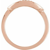 14K Rose 1/10 CTW Natural Diamond Initial Z Ring