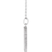 Sterling Silver 20.2x9.42 mm Hamsa Hand Tarot Pendant