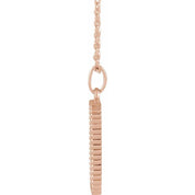 14K Rose Hamsa Hand Tarot 16-18" Necklace