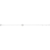 14K White .07 CTW Natural Diamond Initial B 6-7" Bracelet