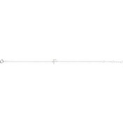14K White .05 CTW Natural Diamond Initial F 6-7" Bracelet