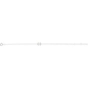 14K White .06 CTW Natural Diamond Initial H 6-7" Bracelet