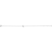 14K White .04 CTW Natural Diamond Initial L 6-7" Bracelet