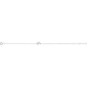 14K White .05 CTW Natural Diamond Initial P 6-7" Bracelet