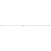 14K White .05 CTW Natural Diamond Initial S 6-7" Bracelet