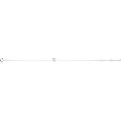 14K White .05 CTW Natural Diamond Initial T 6-7" Bracelet