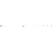 14K White .07 CTW Natural Diamond Initial W 6-7" Bracelet