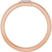 14K Rose .07 CTW Natural Diamond Stackable Ring