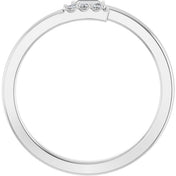 Platinum .07 CTW Natural Diamond Stackable Ring
