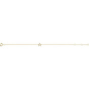 14K Yellow 1/10 CTW Natural Diamond Initial A 6-7" Bracelet