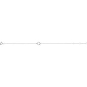 14K White .07 CTW Natural Diamond Initial Q 6-7" Bracelet