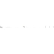 14K White .04 CTW Natural Diamond Initial Y 6-7" Bracelet