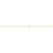 14K Yellow .06 CTW Natural Diamond Initial D 6-7" Bracelet