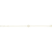 14K Yellow .06 CTW Natural Diamond Initial D 6-7" Bracelet