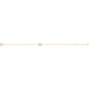 14K Yellow .07 CTW Natural Diamond Initial B 6-7" Bracelet