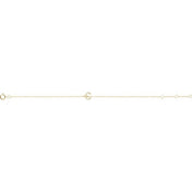 14K Yellow .04 CTW Natural Diamond Initial C 6-7" Bracelet