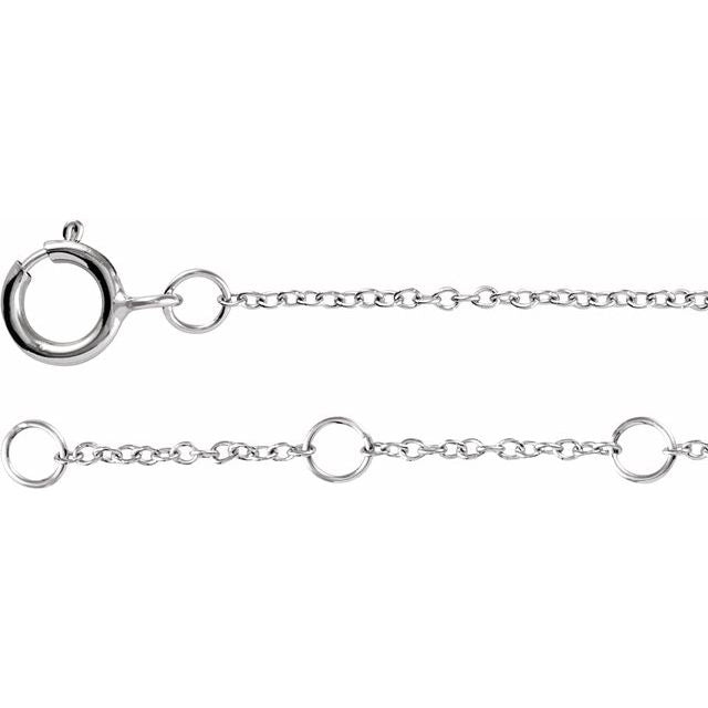14K White .04 CTW Natural Diamond Initial X 6-7" Bracelet