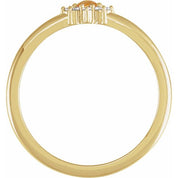 14K Yellow Natural Citrine & .07 CTW Natural Diamond Halo-Style Ring