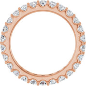 14K Rose 1 1/2 CTW Diamond Eternity Band Size 7