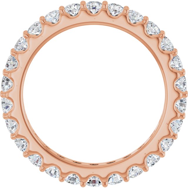 14K Rose 1 1/2 CTW Diamond Eternity Band Size 7