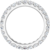 14K White 1 1/2 CTW Diamond Eternity Band Size 7