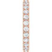 14K Rose 1 1/2 CTW Diamond Eternity Band Size 7
