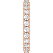 14K Rose 1 1/2 CTW Diamond Eternity Band Size 7